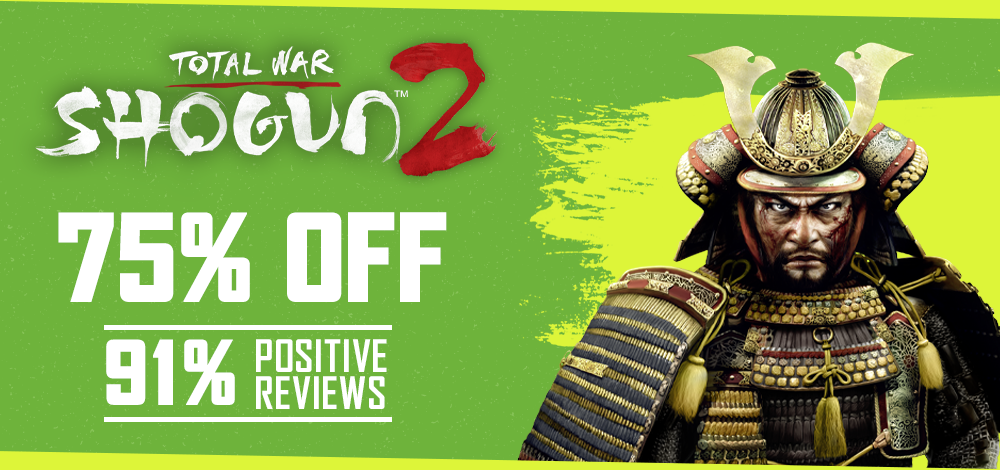 Total War Shogun 2, 75% off