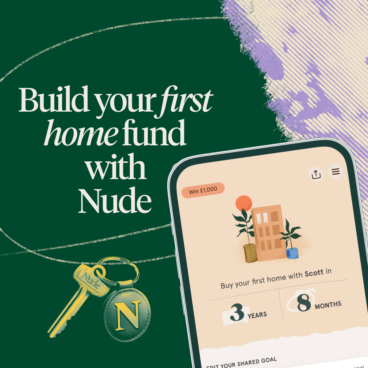 Build your first home fund with Nude