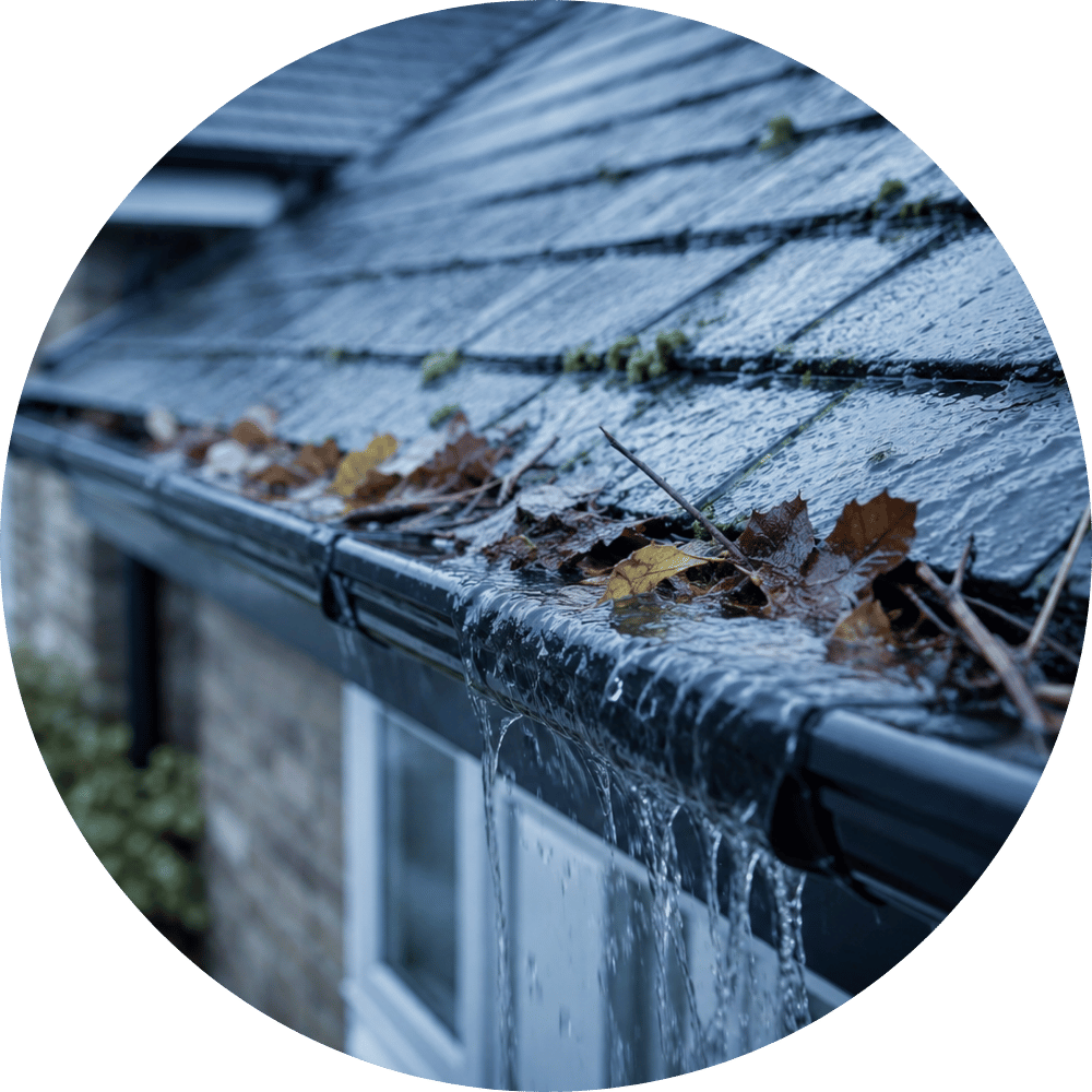Blocked gutter