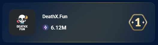 DeathX page on DappRadar
