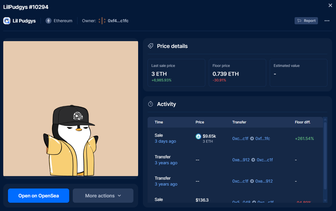 Lil Pudgys on DappRadar