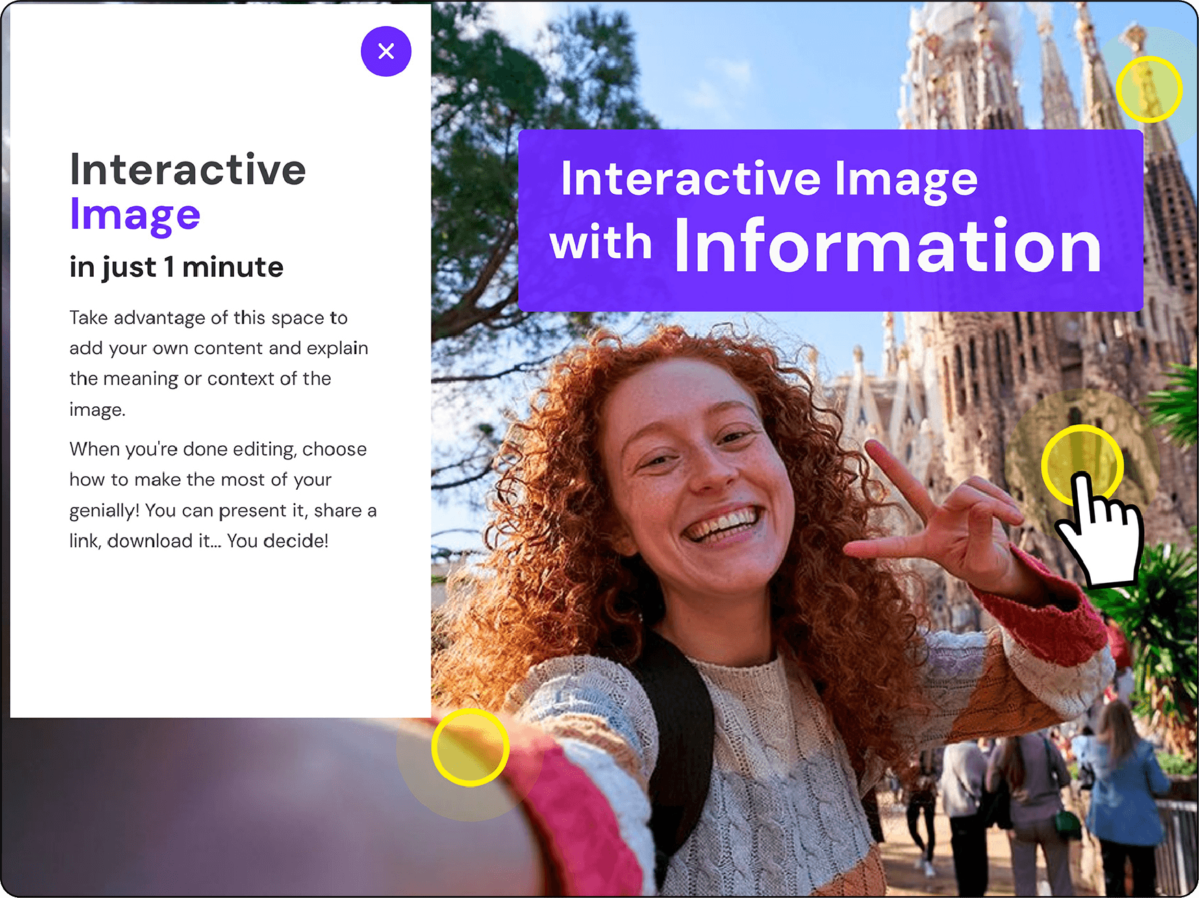 Imagem interativa com informações
