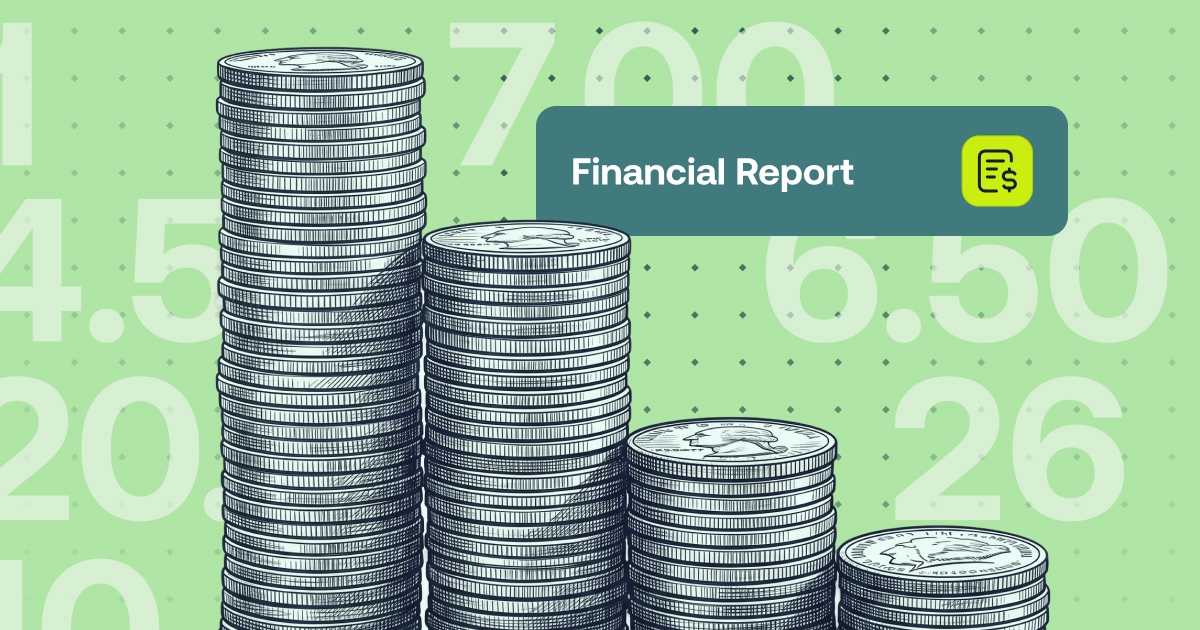 Layered illustration of invoice details sent for approval
