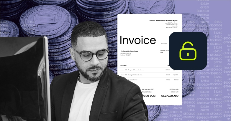 Layered illustration featuring stack of coins