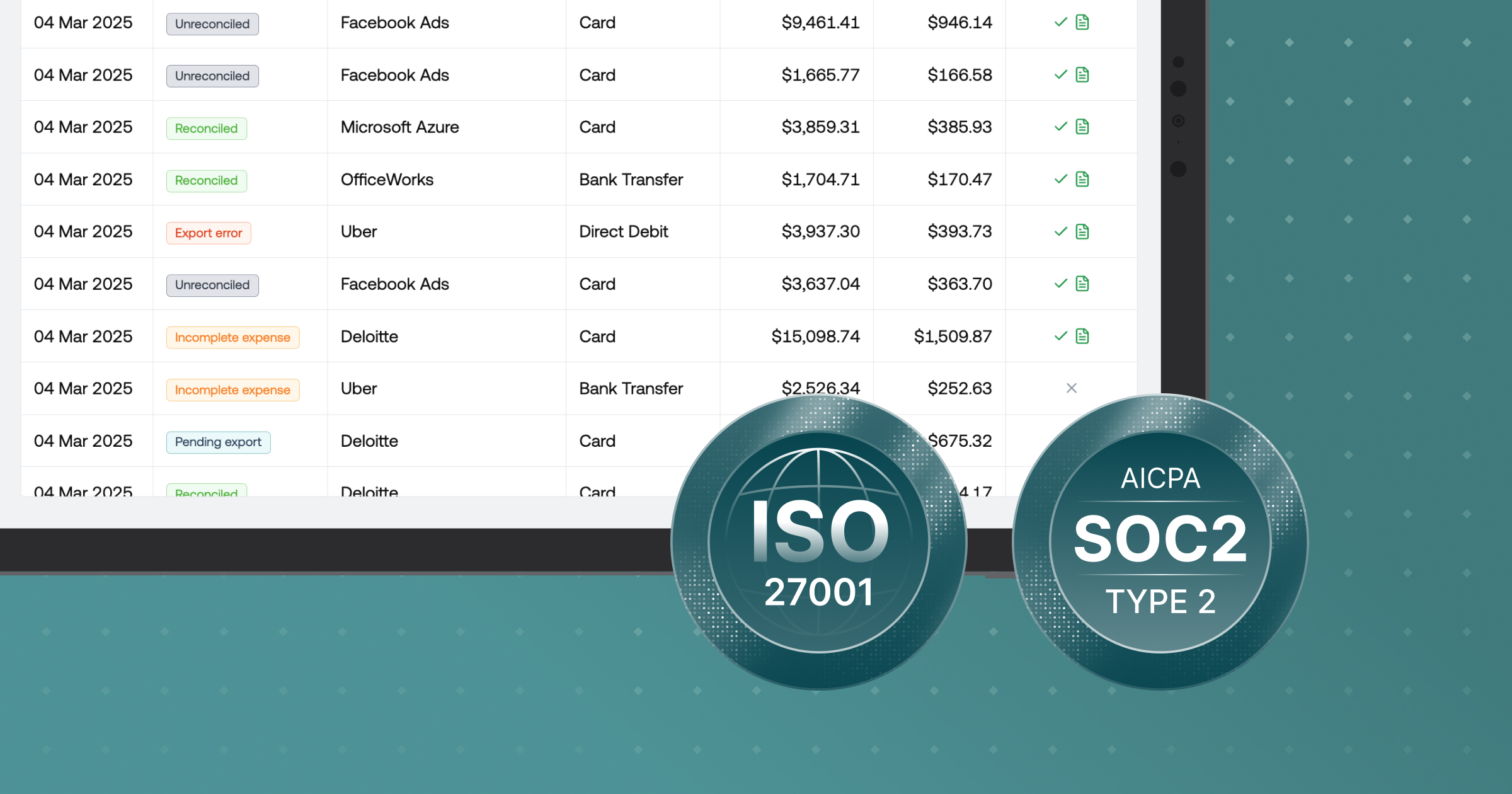 Layered illustration of invoice details sent for approval