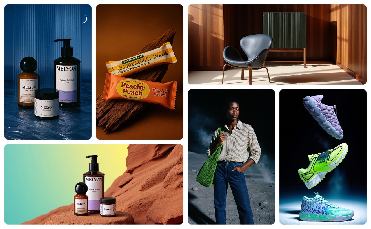 Multi-Product Shots demo with several products arranged together