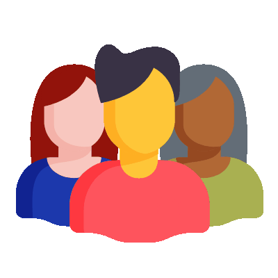 Tres personas unidas