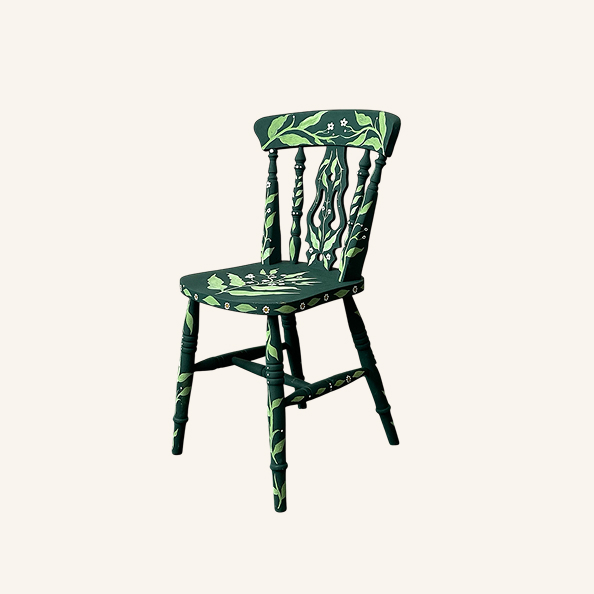 Two Hand Painted Folk Art Chairs
