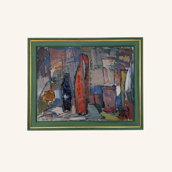 Modernist Oil Painting Still Life, 1960s